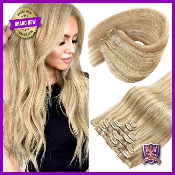 18 Inch Clip In Human Hair Extensions 120g Heat Friendly Remy Hair main image 6